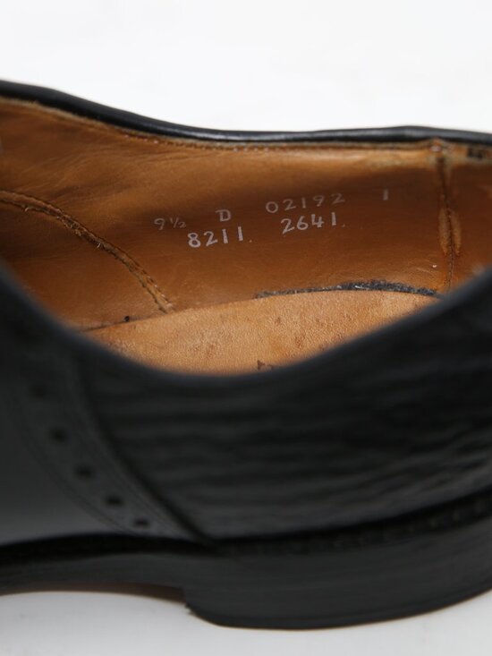 Allen Edmonds Men\'s Shelton Oxford Dress Shoes Size 9.5 D Black Sharkskin RARE main image 5